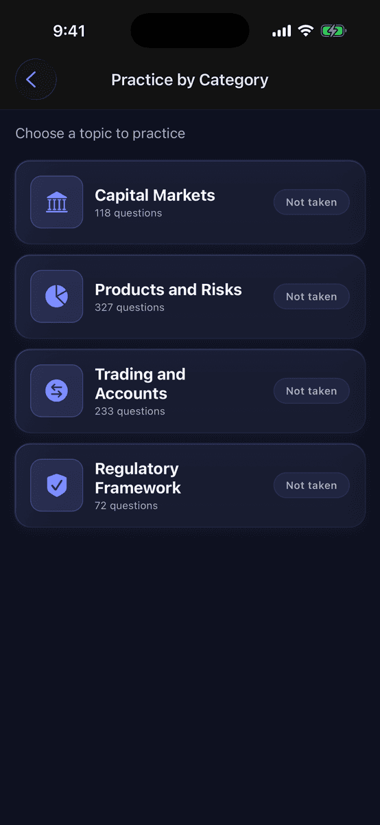 App screenshot showing a practice question and answer explanation